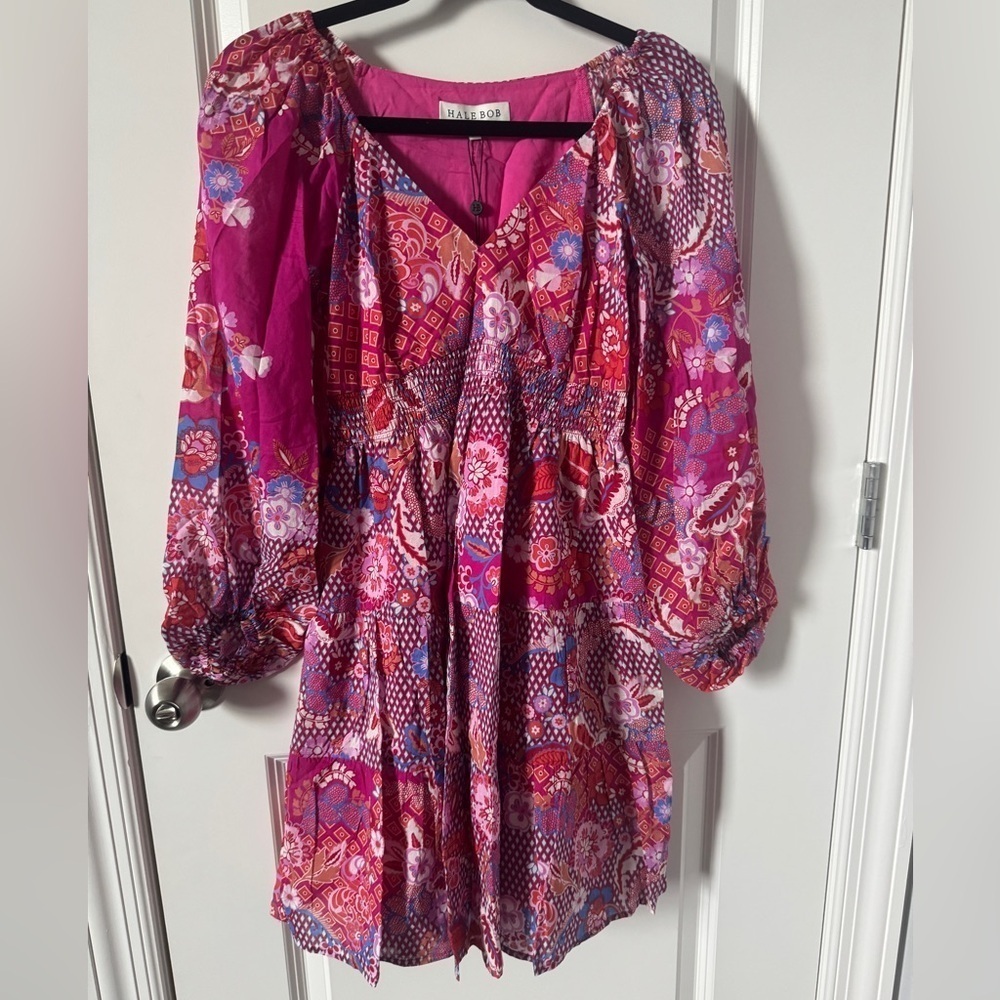 NWT Hale Bob Lightweight Long Sleeve Summer Dress XS